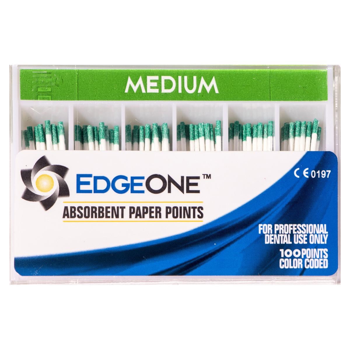 EdgeOne Absorbent Paper Points - Medium (groen), 100 stuks