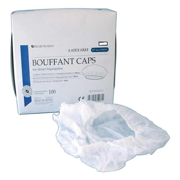 Bonnets bouffants - Blanc, 100 pcs