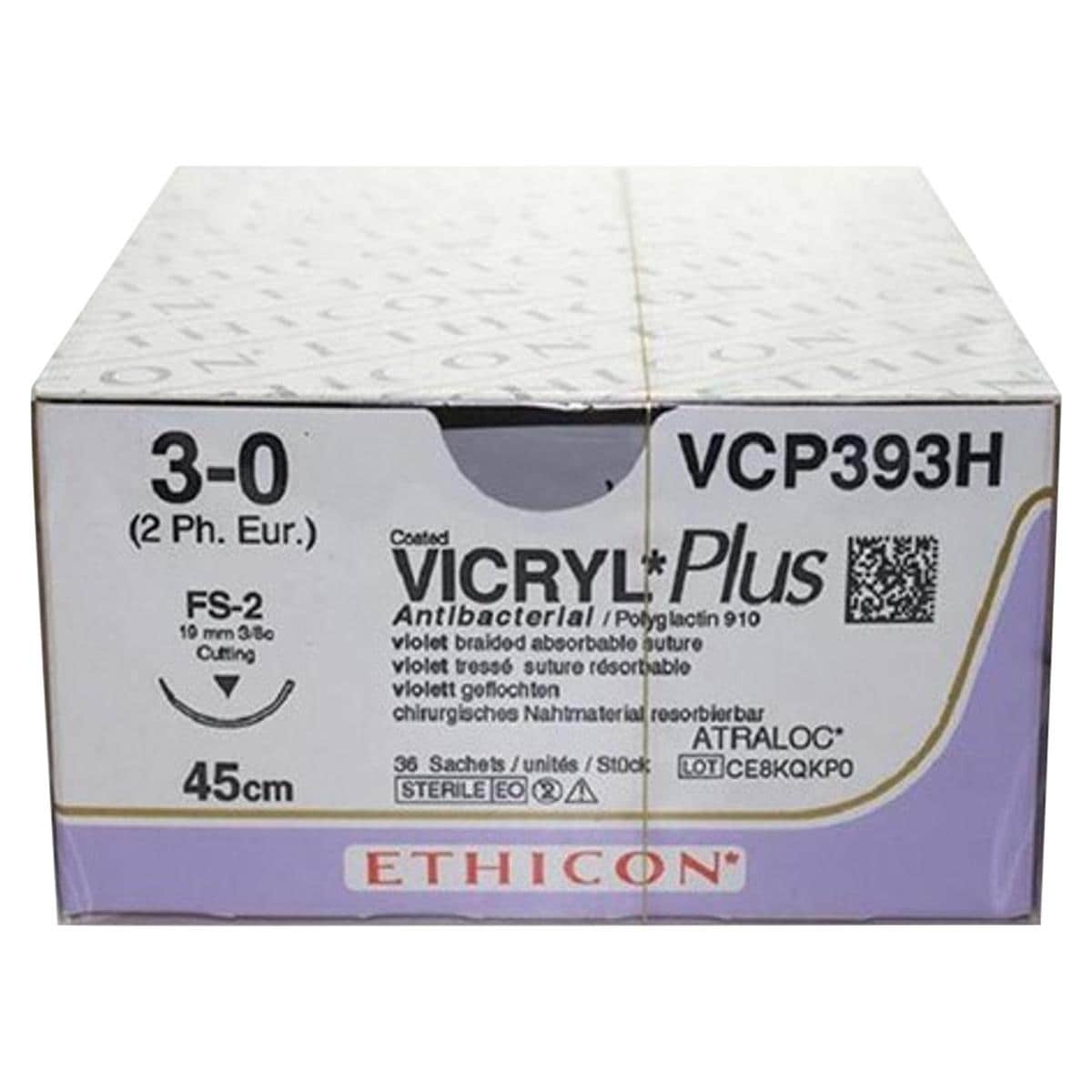 Vicryl - USP 3/0 FS2 violet 45cm V393H, per 36 stuks