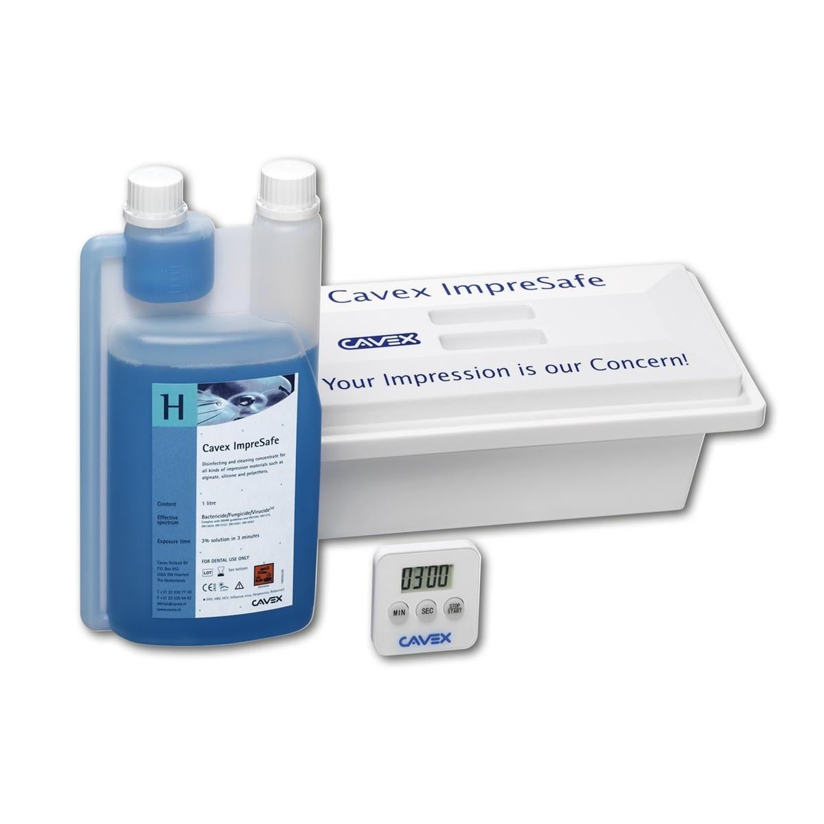 ImpreSafe - Kit d'introduction: 1 litre liquide, container et timer